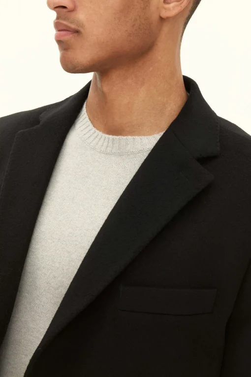 Slim Fit Brushed Wool Coat