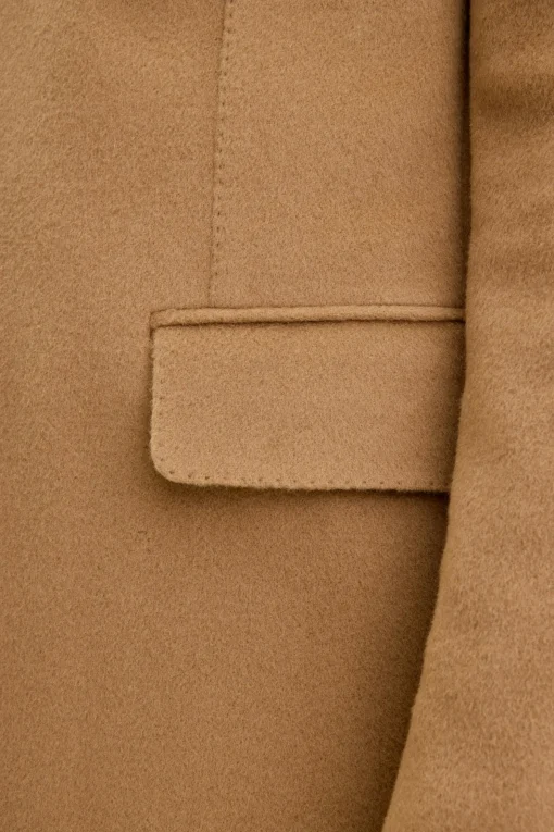 Slim Fit Brushed Wool Coat