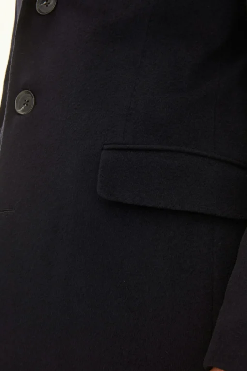 Slim Fit Brushed Wool Coat
