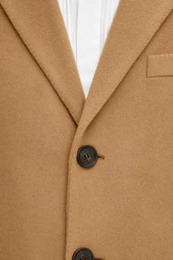 Slim Fit Brushed Wool Coat