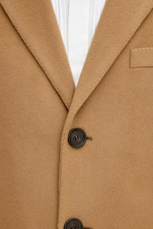 Slim Fit Brushed Wool Coat