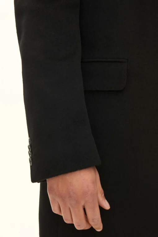 Slim Fit Brushed Wool Coat