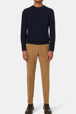 Slim Fit Brushed Wool Trousers