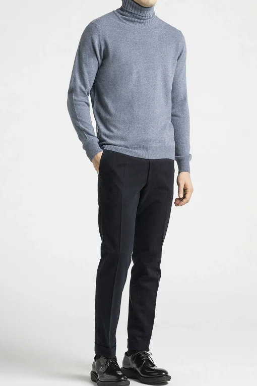 Slim Fit Brushed Wool Trousers