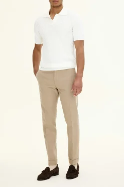 Slim Fit Brushed Wool Trousers