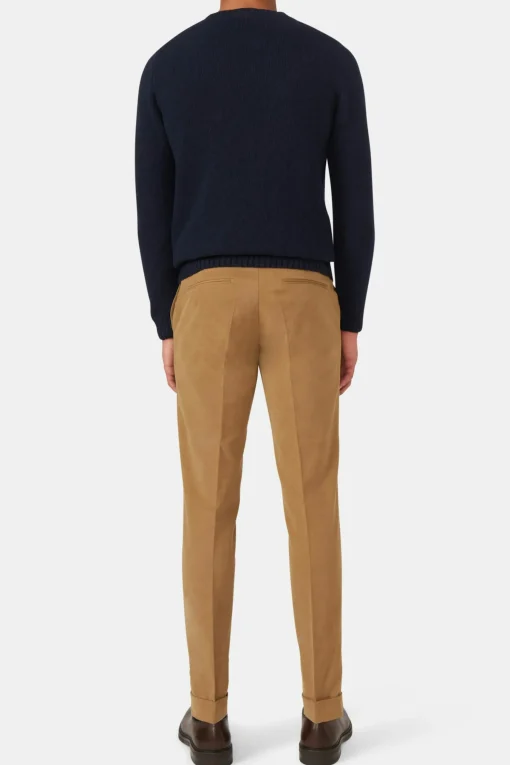 Slim Fit Brushed Wool Trousers