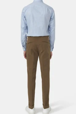 Slim Fit Brushed Wool Trousers