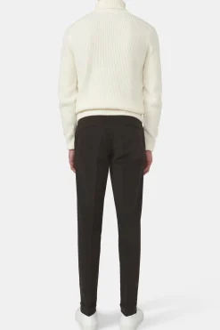 Slim Fit Brushed Wool Trousers
