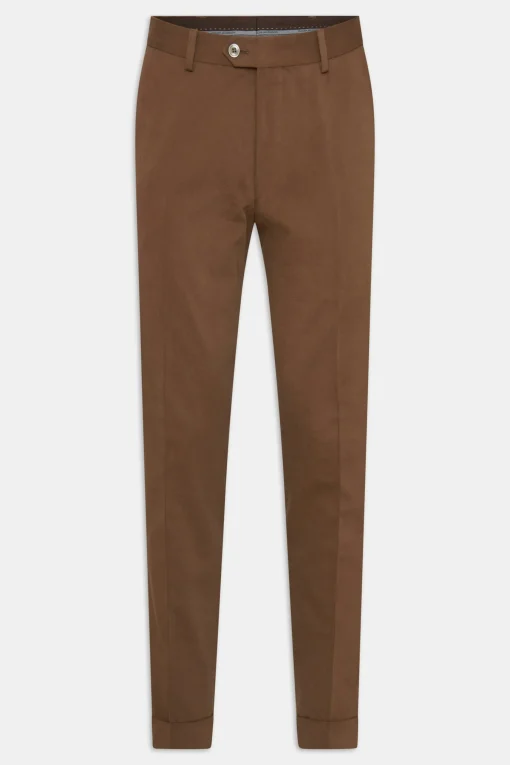 Slim Fit Brushed Wool Trousers