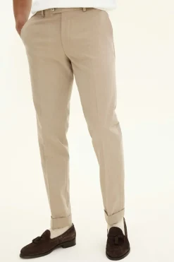 Slim Fit Brushed Wool Trousers