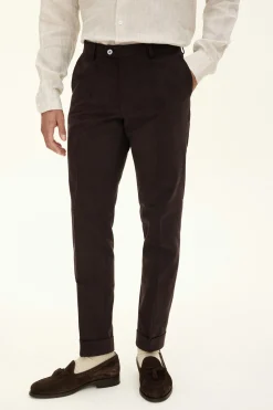 Slim Fit Brushed Wool Trousers