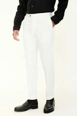 Slim Fit Brushed Wool Trousers
