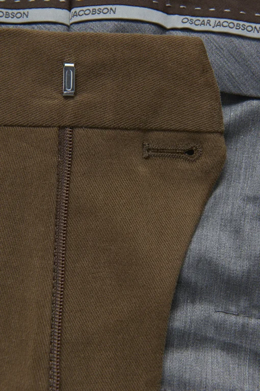 Slim Fit Brushed Wool Trousers