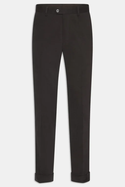 Slim Fit Brushed Wool Trousers