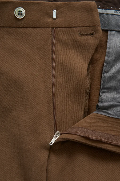 Slim Fit Brushed Wool Trousers