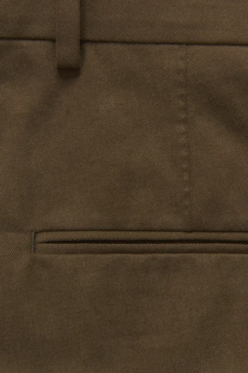 Slim Fit Brushed Wool Trousers