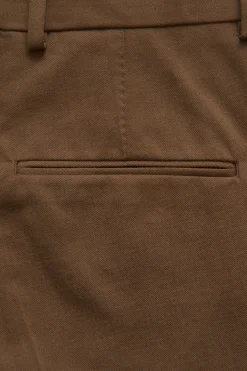 Slim Fit Brushed Wool Trousers