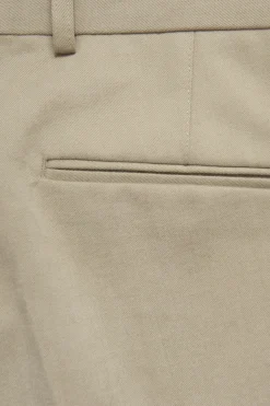 Slim Fit Brushed Wool Trousers