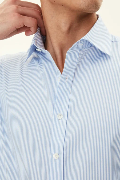 Slim Fit Cut Away Non-Iron Cotton Shirt