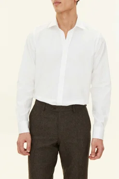 Slim Fit Cut Away Poplin Shirt