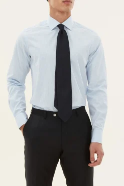 Slim Fit Cut Away Poplin Shirt