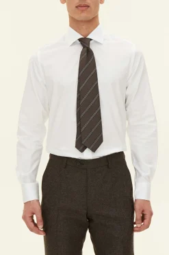 Slim Fit Cut Away Poplin Shirt