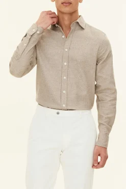 Slim Fit Cut Away Poplin Stripe Shirt