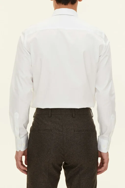 Slim Fit Cut Away Poplin Shirt