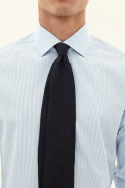 Slim Fit Cut Away Poplin Shirt