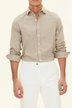 Slim Fit Cut Away Poplin Stripe Shirt