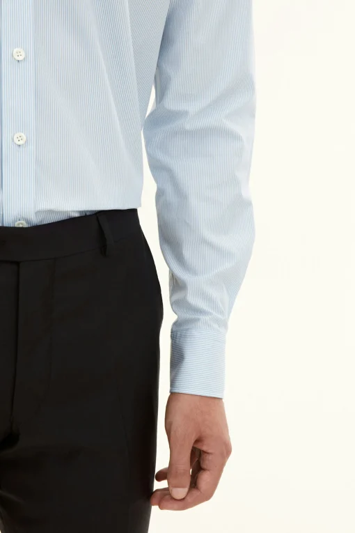 Slim Fit Cut Away Poplin Shirt