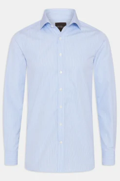 Slim Fit Cut Away Poplin Shirt
