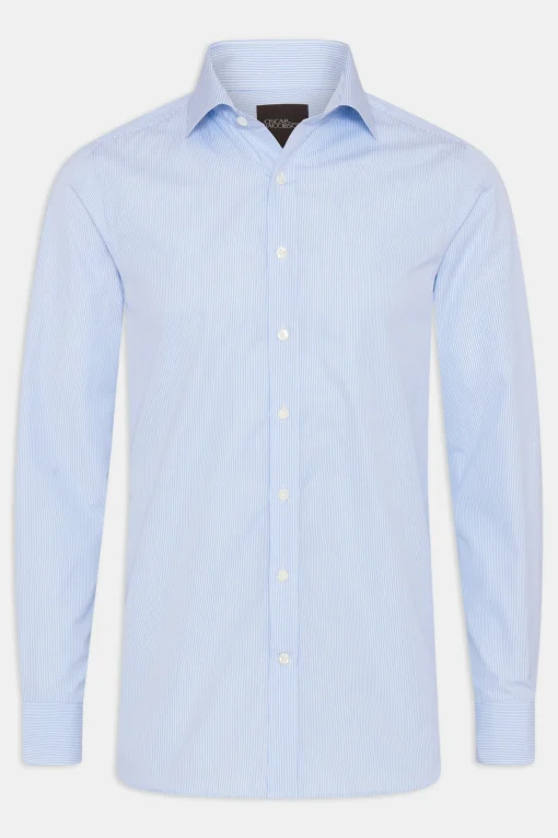 Slim Fit Cut Away Poplin Shirt
