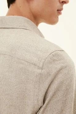 Slim Fit Cut Away Poplin Stripe Shirt