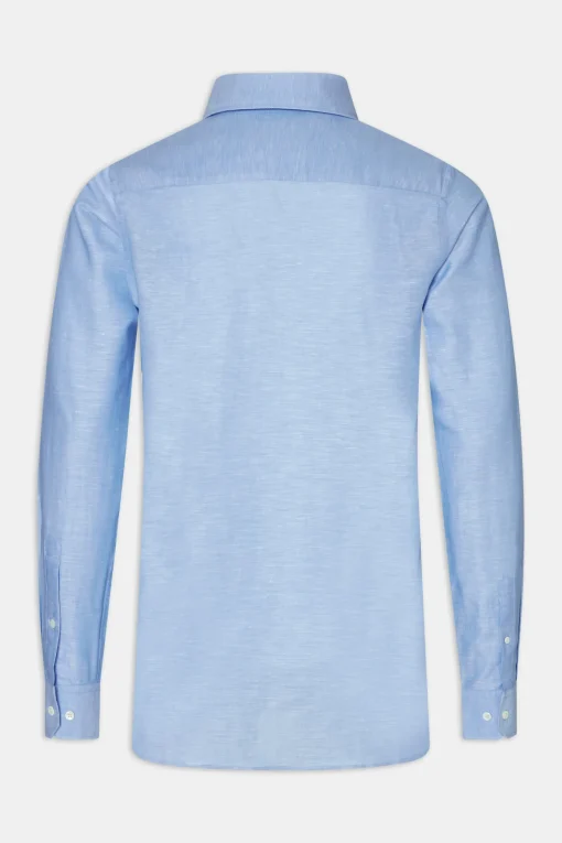 Slim Fit Cut Away Soft Linen Shirt