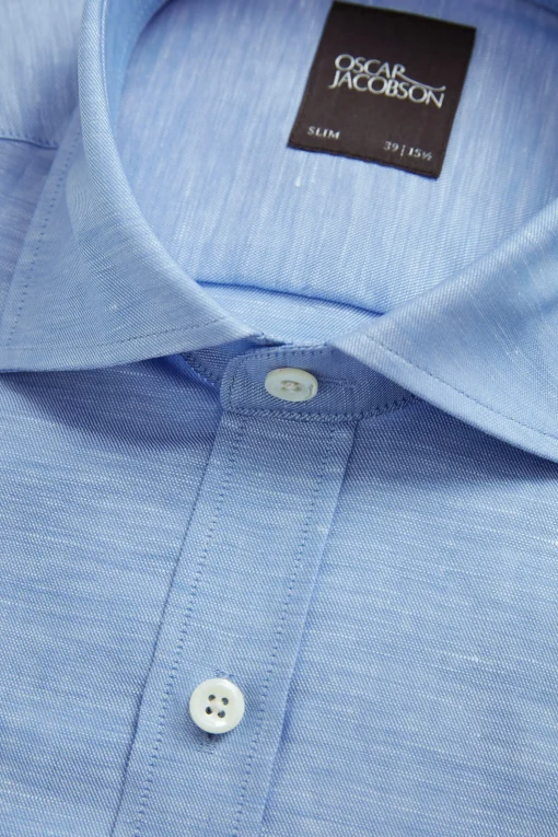 Slim Fit Cut Away Soft Linen Shirt