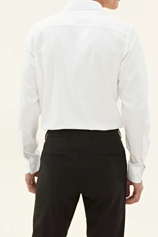 Slim Fit Cut Away Twill Shirt