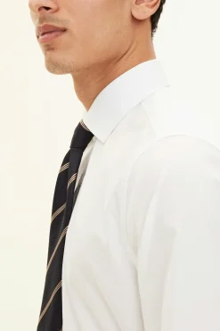 Slim Fit Cut Away Twill Shirt