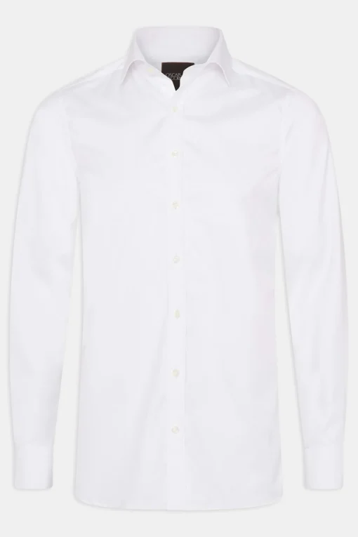 Slim Fit Cut Away Twill Shirt