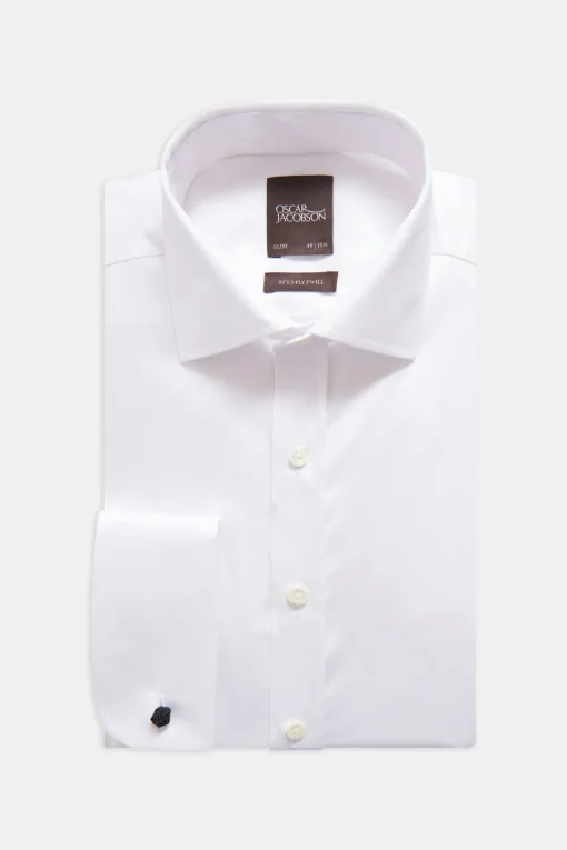 Slim Fit Cut Away Twill Shirt
