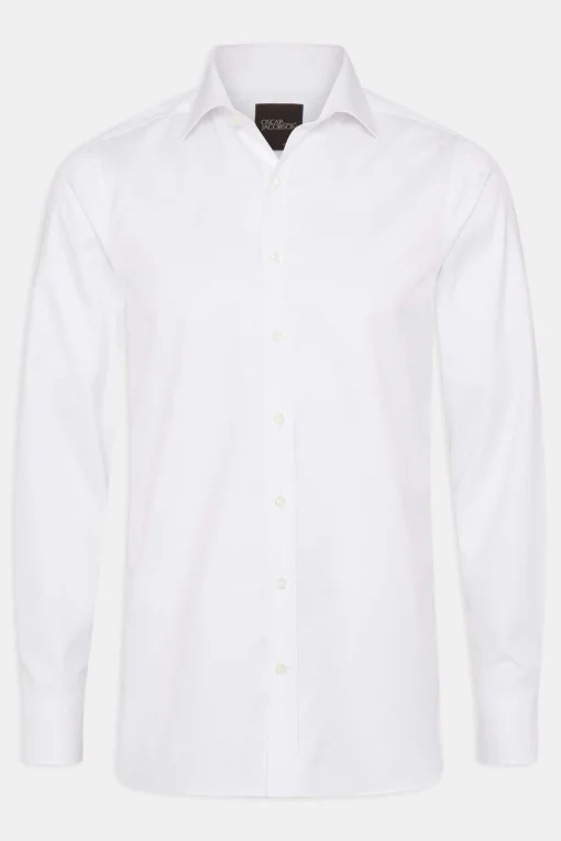 Slim Fit Cut Away Twill Shirt