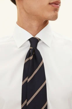 Slim Fit Cut Away Twill Shirt