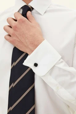 Slim Fit Cut Away Twill Shirt