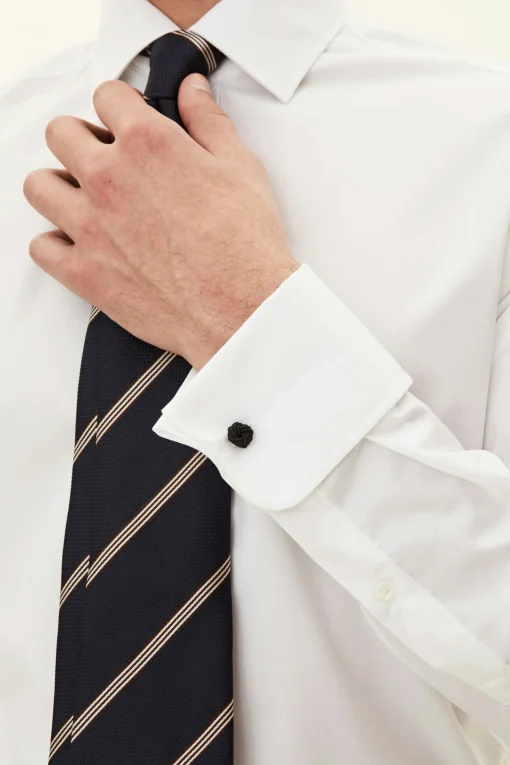 Slim Fit Cut Away Twill Shirt