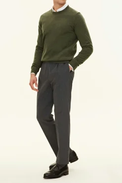 Slim Fit Fine Merino Wool Roundneck Sweater
