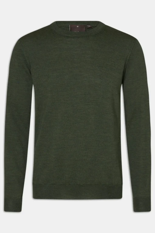 Slim Fit Fine Merino Wool Roundneck Sweater