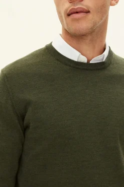 Slim Fit Fine Merino Wool Roundneck Sweater