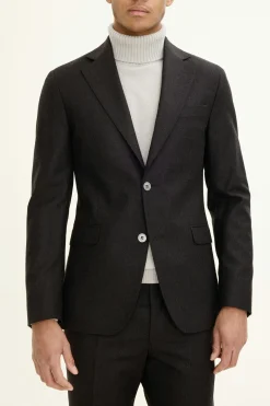 Slim Fit Flannel Blazer