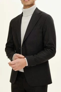Slim Fit Flannel Blazer