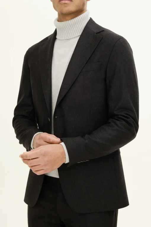 Slim Fit Flannel Blazer